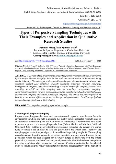 advantages of purposive sampling in qualitative research|Purposive sampling .
